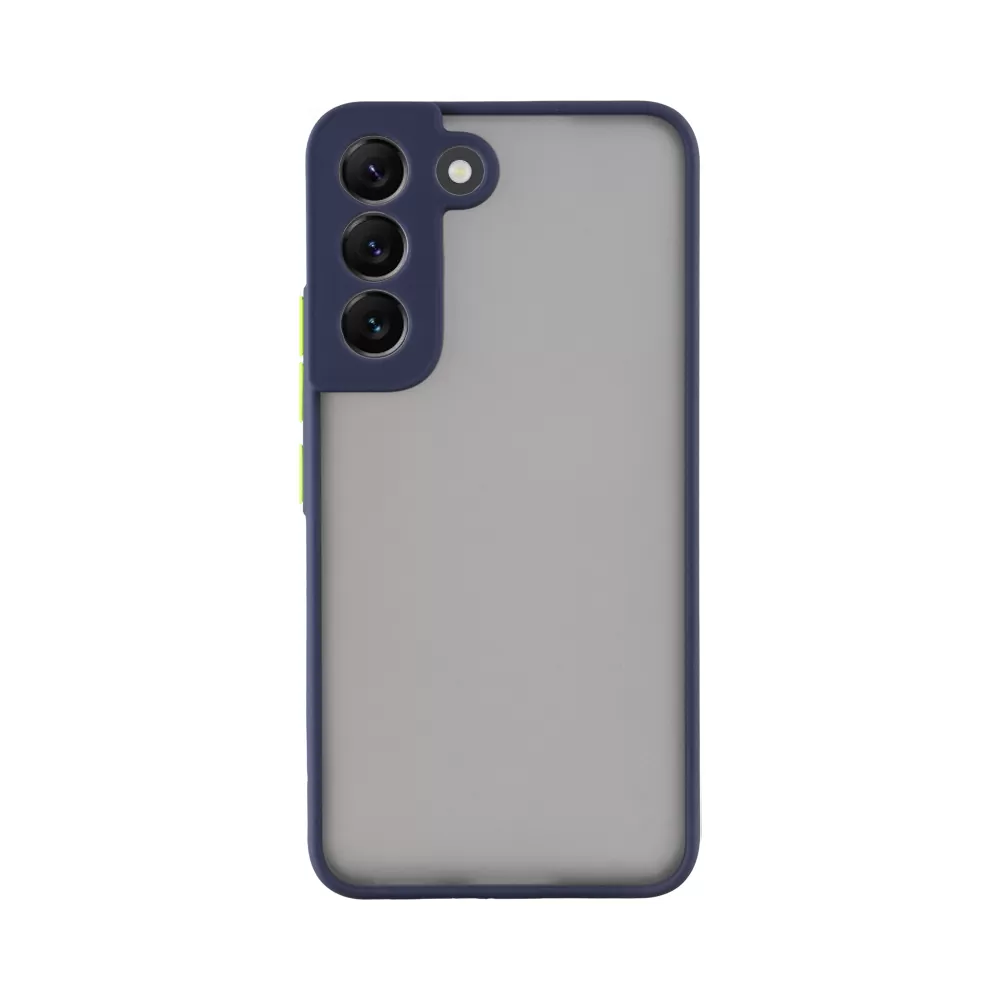 LIME HARDSHELL FUSION ΘΗΚΗ SAMSUNG S22 5G S901 6.1in  FULL CAMERA PROTECTION BLUE WITH YELLOW KEYS - Image 7