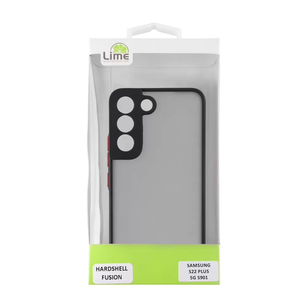 LIME HARDSHELL FUSION ΘΗΚΗ SAMSUNG S22 PLUS 5G S906 6.6in  FULL CAMERA PROTECTION BLACK WITH RED KEYS - Image 3