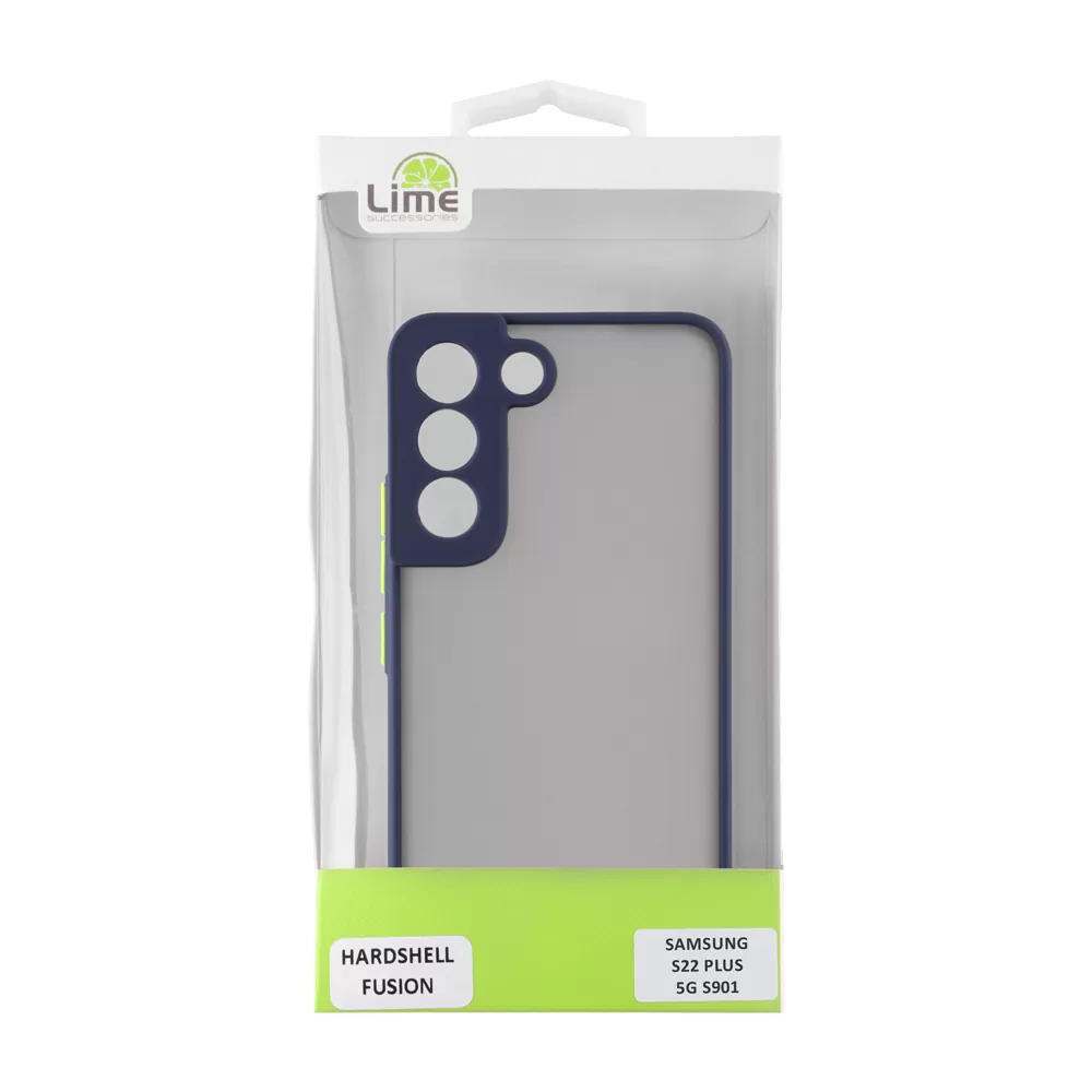 LIME HARDSHELL FUSION ΘΗΚΗ SAMSUNG S22 PLUS 5G S906 6.6in  FULL CAMERA PROTECTION BLUE WITH YELLOW KEYS - Image 3