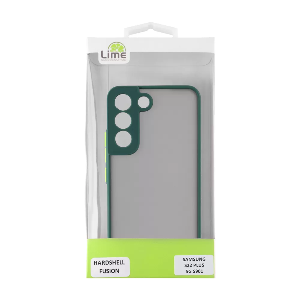 LIME HARDSHELL FUSION ΘΗΚΗ SAMSUNG S22 PLUS 5G S906 6.6in  FULL CAMERA PROTECTION GREEN WITH YELLOW KEYS - Image 3