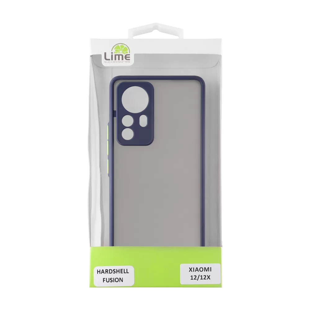 LIME HARDSHELL FUSION ΘΗΚΗ XIAOMI 12/12X 6.28in  FULL CAMERA PROTECTION BLUE WITH YELLOW KEYS - Image 3