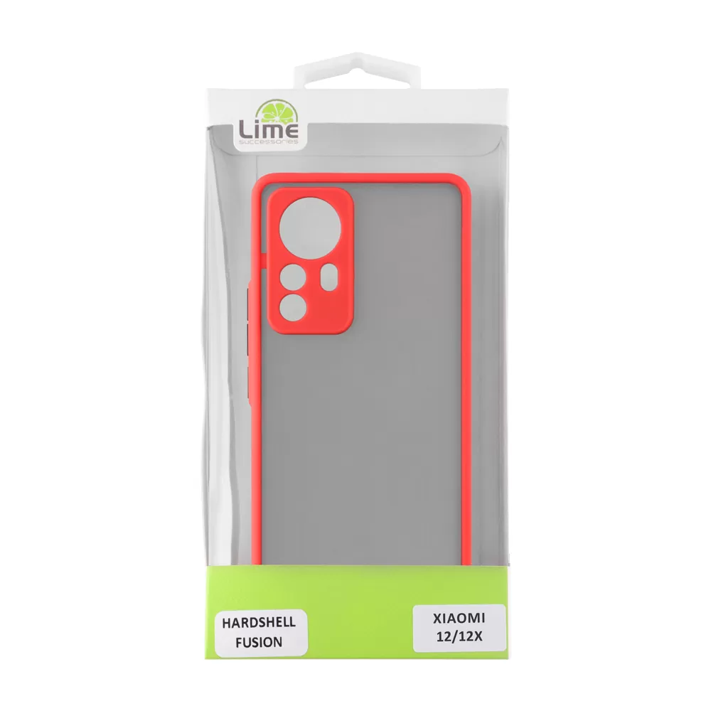 LIME HARDSHELL FUSION ΘΗΚΗ XIAOMI 12/12X 6.28in  FULL CAMERA PROTECTION RED WITH BLACK KEYS - Image 3