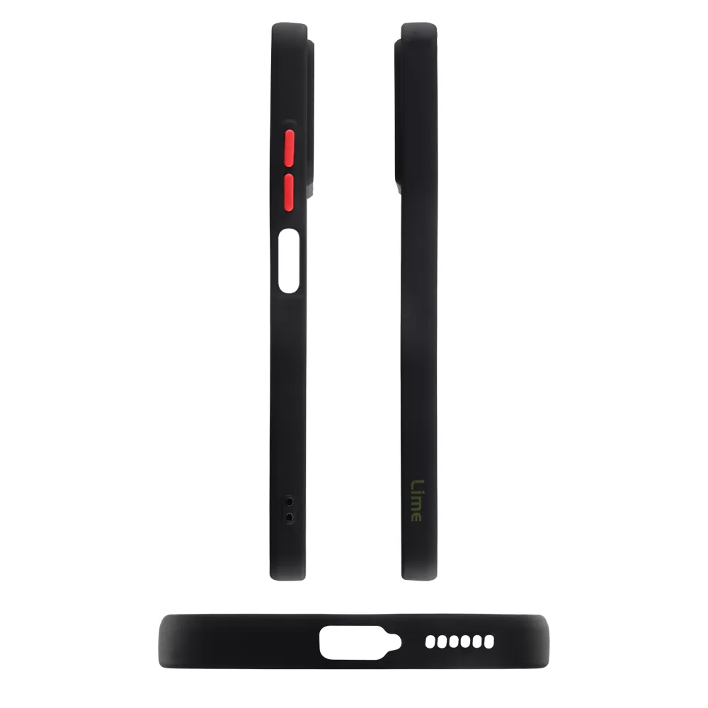 LIME HARDSHELL FUSION ΘΗΚΗ XIAOMI 12 PRO 6.73in  FULL CAMERA PROTECTION BLACK WITH RED KEYS - Image 6