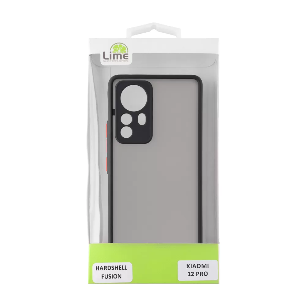 LIME HARDSHELL FUSION ΘΗΚΗ XIAOMI 12 PRO 6.73in  FULL CAMERA PROTECTION BLACK WITH RED KEYS - Image 3