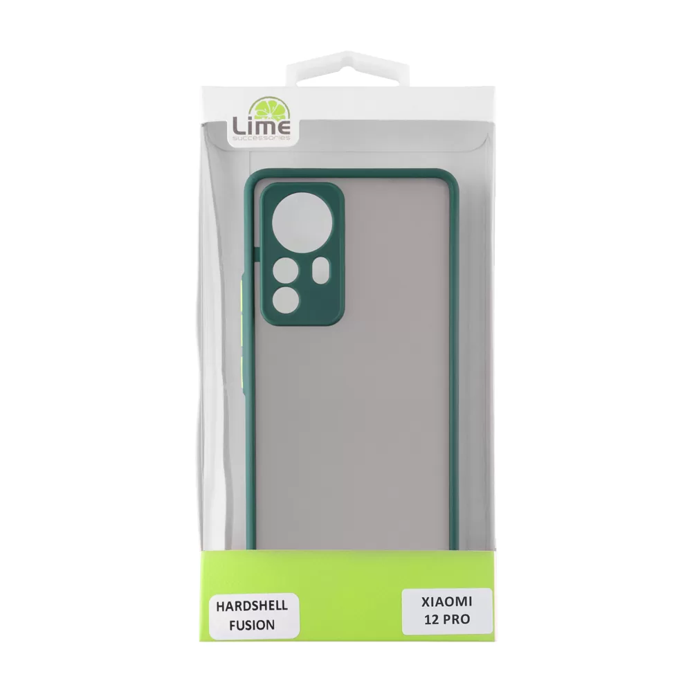 LIME HARDSHELL FUSION ΘΗΚΗ XIAOMI 12 PRO 6.73in  FULL CAMERA PROTECTION GREEN WITH YELLOW KEYS - Image 3