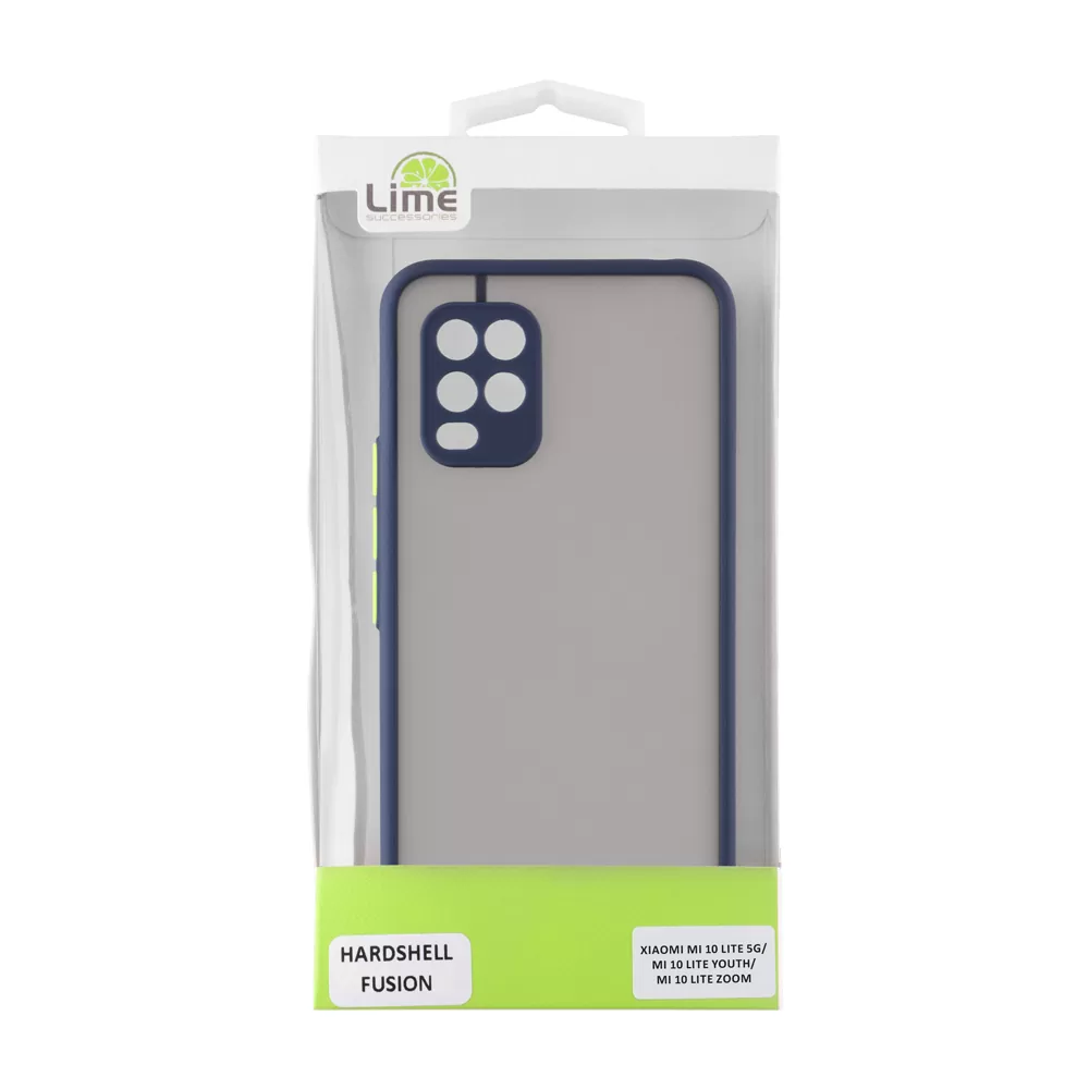 LIME HARDSHELL FUSION ΘΗΚΗ XIAOMI MI 10 LITE 5G/ MI 10 LITE YOUTH/ MI 10 LITE ZOOM 6.57in  FULL CAMERA PROTECTION BLUE WITH YELL - Image 3