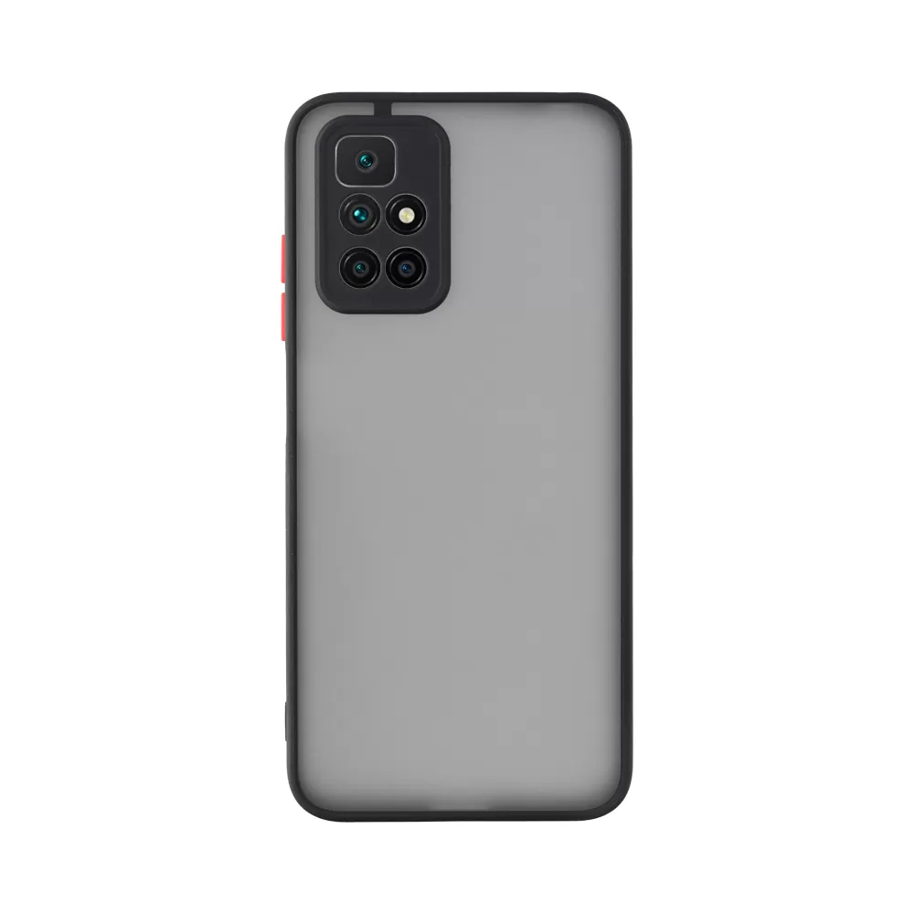 LIME HARDSHELL FUSION ΘΗΚΗ XIAOMI REDMI 10/REDMI 10 2022 6.5in  FULL CAMERA PROTECTION BLACK WITH RED KEYS - Image 7