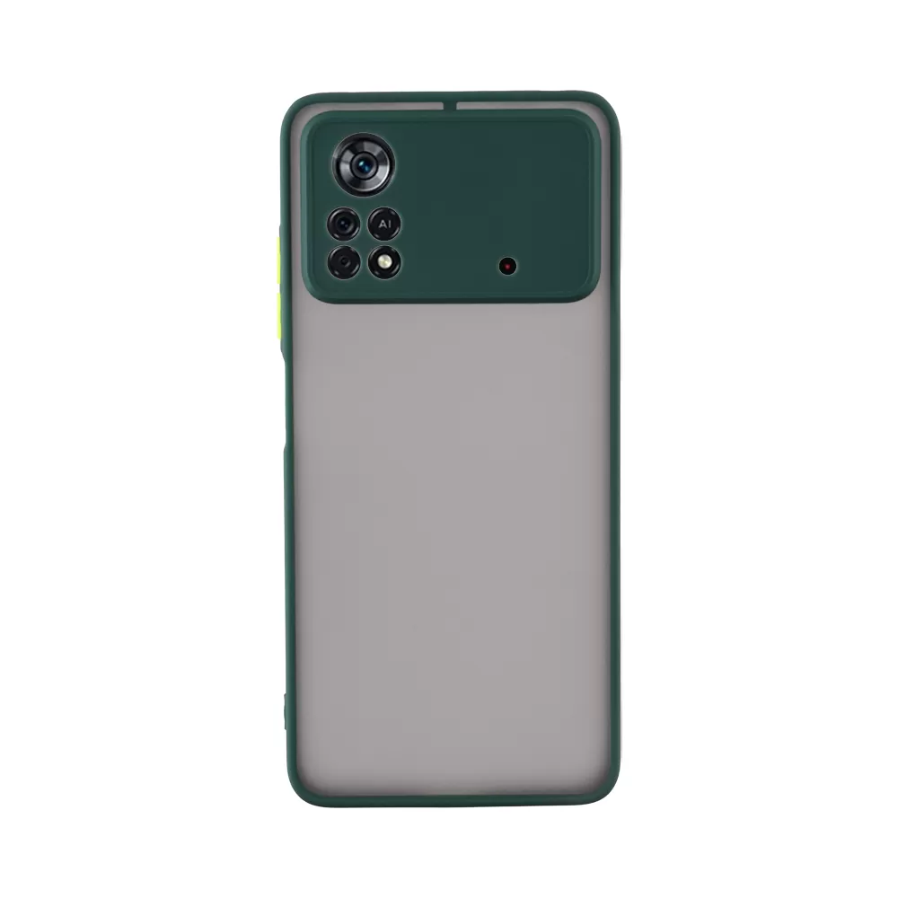 LIME HARDSHELL FUSION ΘΗΚΗ XIAOMI POCO X4 PRO 5G 6.67in  FULL CAMERA PROTECTION GREEN WITH YELLOW KEYS - Image 7