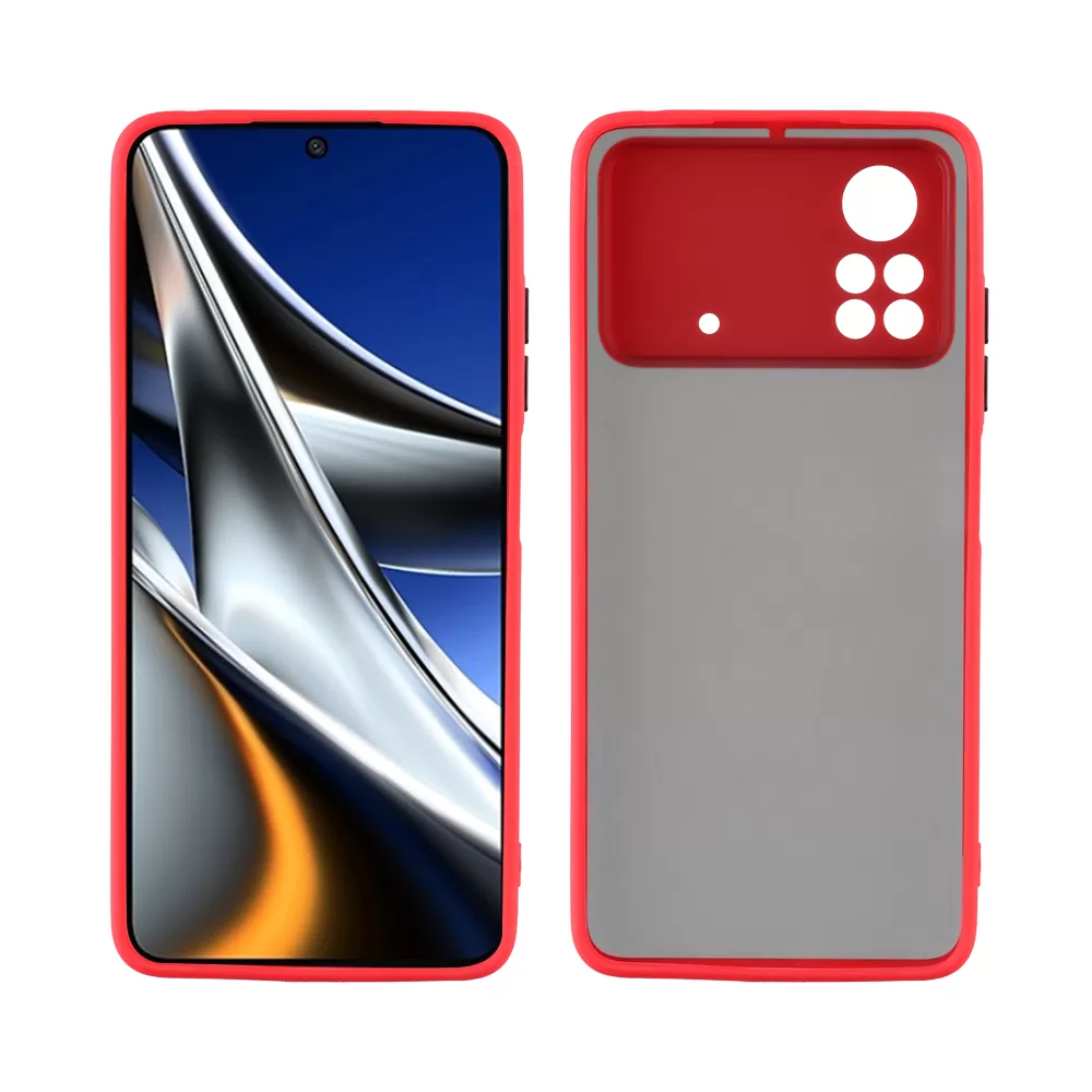 LIME HARDSHELL FUSION ΘΗΚΗ XIAOMI POCO X4 PRO 5G 6.67in  FULL CAMERA PROTECTION RED WITH BLACK KEYS - Image 6