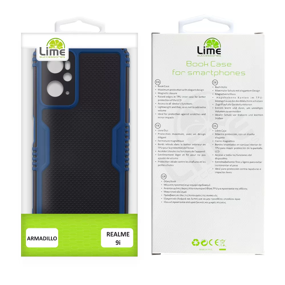 LIME ARMADILLO ΘΗΚΗ REALME 9i 6.6in  FULL CAMERA PROTECTION BLUE - Image 2