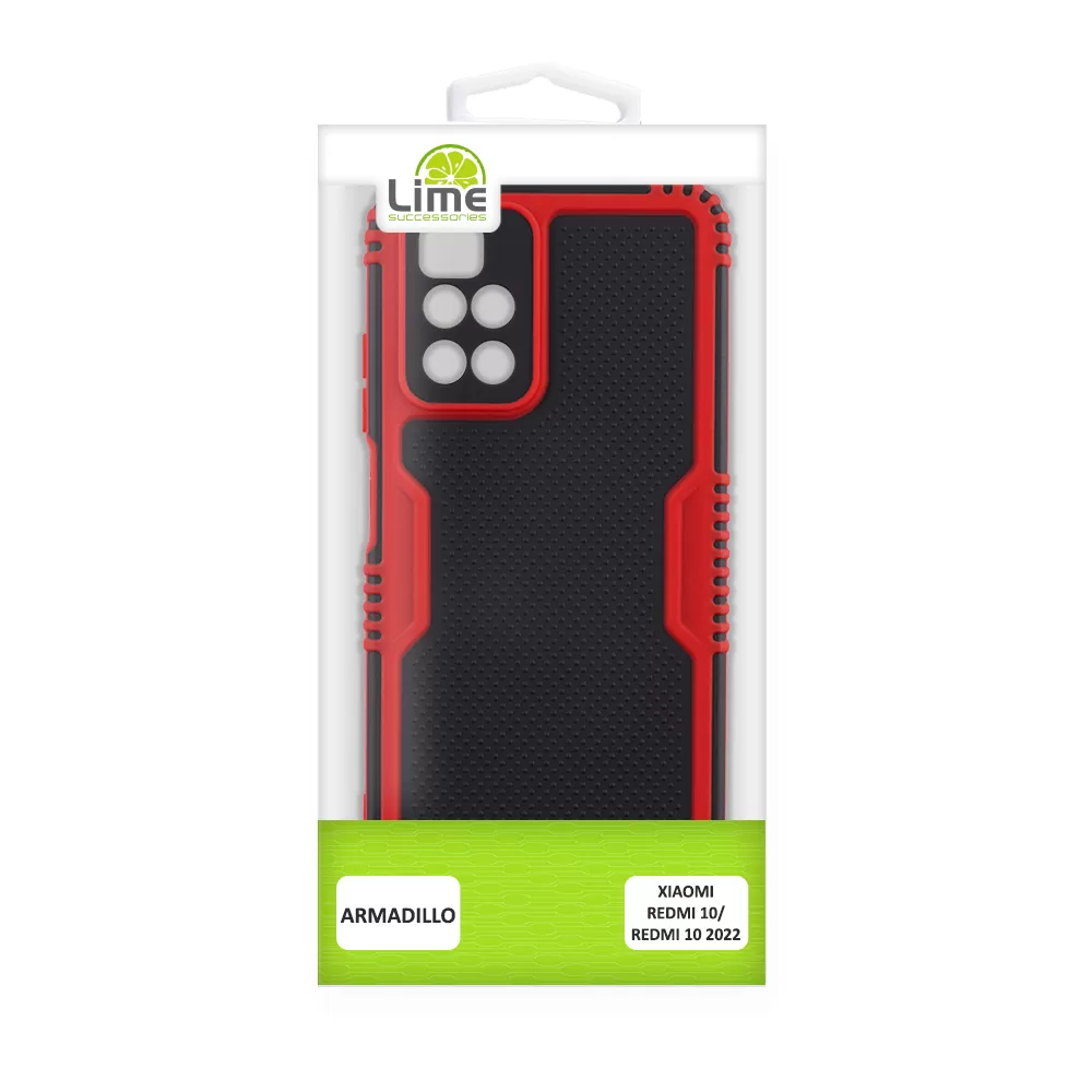 LIME ARMADILLO ΘΗΚΗ XIAOMI REDMI 10/REDMI 10 2022 6.5in  FULL CAMERA PROTECTION RED - Image 3