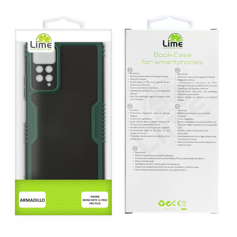 LIME ARMADILLO ΘΗΚΗ XIAOMI REDMI NOTE 11 PRO 4G/5G 6.67in  FULL CAMERA PROTECTION GREEN - Image 2
