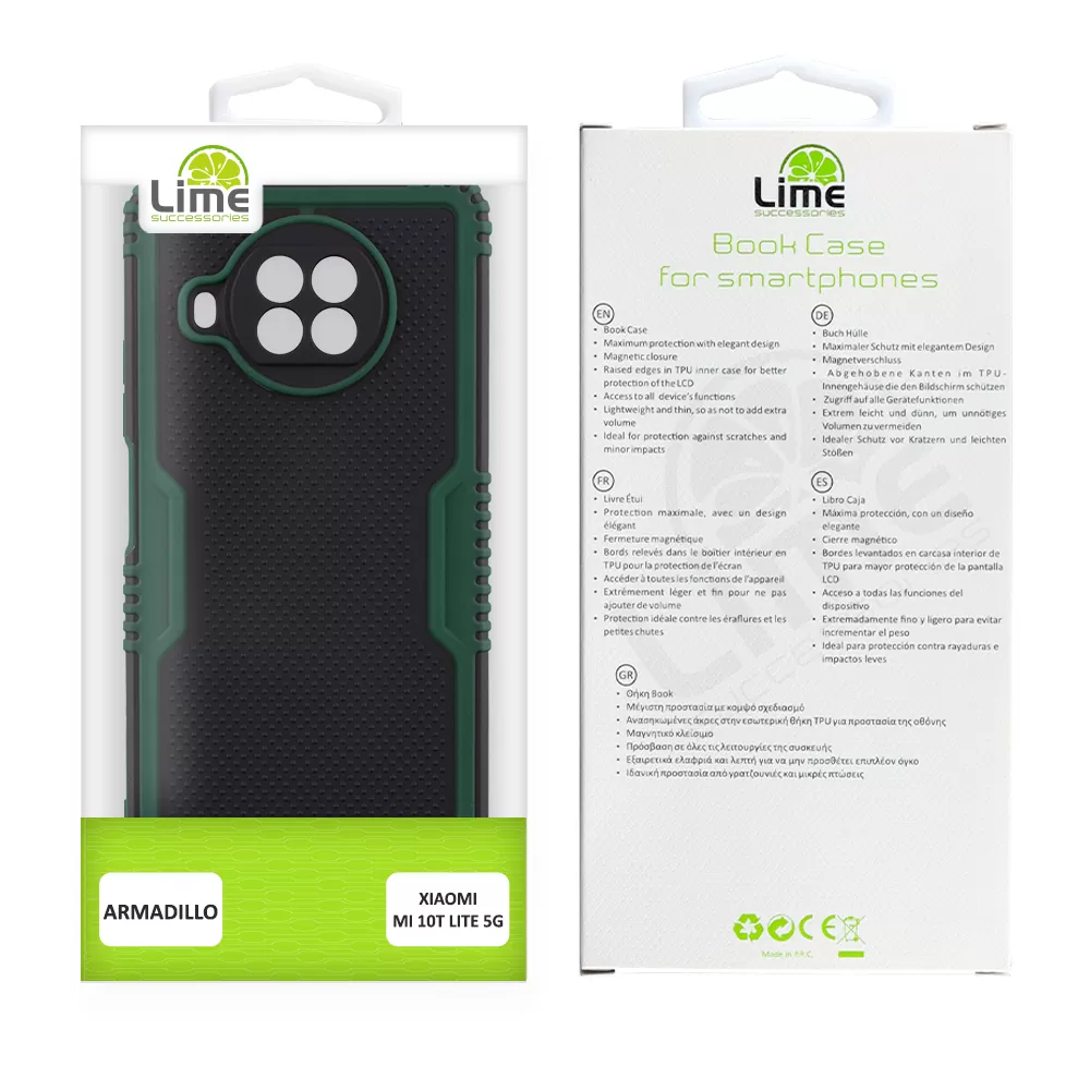 LIME ARMADILLO ΘΗΚΗ XIAOMI MI 10T LITE 5G/REDMI NOTE 9 PRO 5G 6.67in  FULL CAMERA PROTECTION GREEN - Image 2