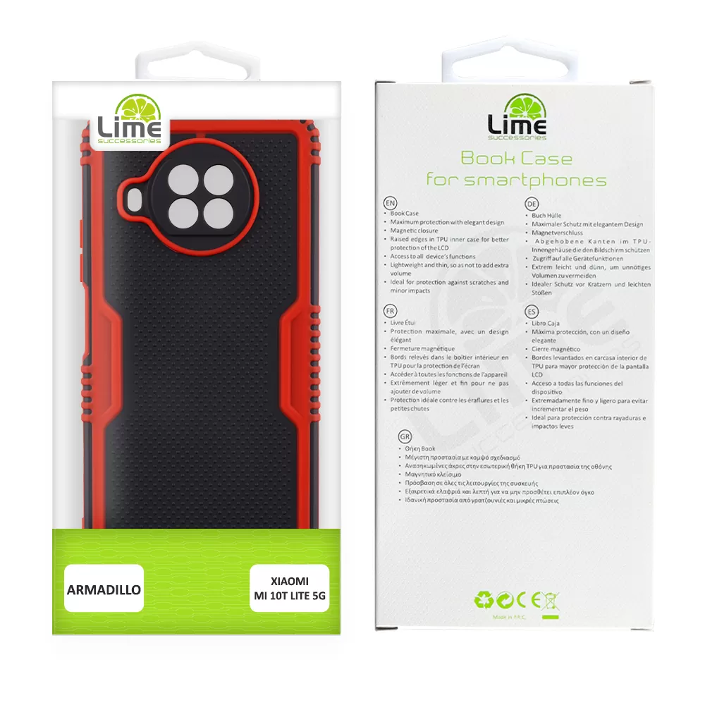 LIME ARMADILLO ΘΗΚΗ XIAOMI MI 10T LITE 5G/REDMI NOTE 9 PRO 5G 6.67in  FULL CAMERA PROTECTION RED - Image 2