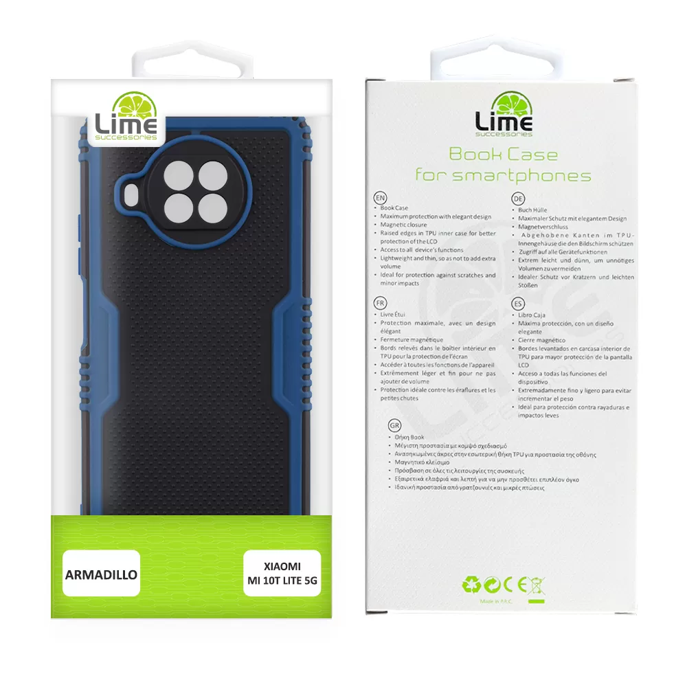 LIME ARMADILLO ΘΗΚΗ XIAOMI MI 10T LITE 5G/REDMI NOTE 9 PRO 5G 6.67in  FULL CAMERA PROTECTION BLUE - Image 2