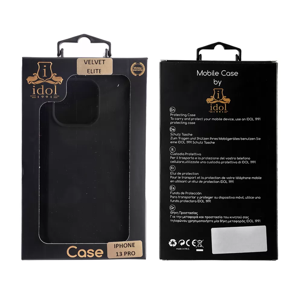 IDOL 1991 VELVET ELITE TPU ΘΗΚΗ IPHONE 13 PRO 6.1in  4 SIDE CAMERA GUARD BLACK - Image 2