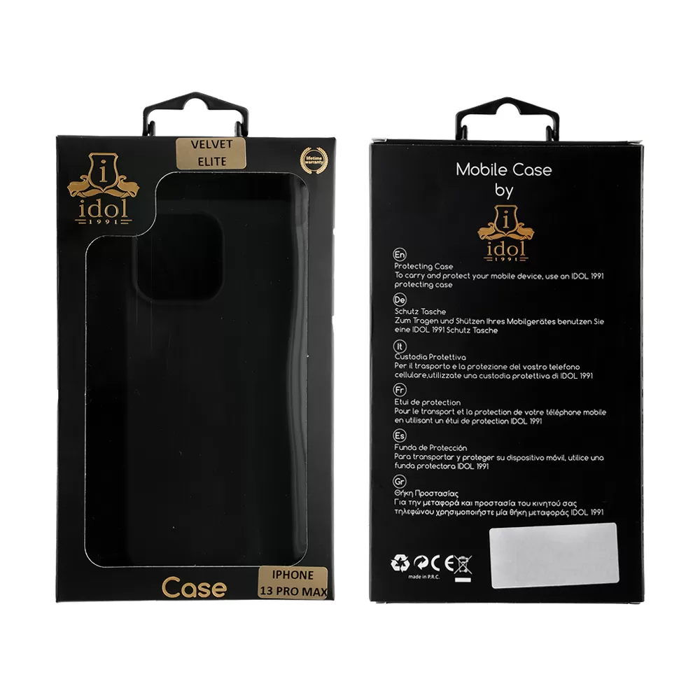 IDOL 1991 VELVET ELITE TPU ΘΗΚΗ IPHONE 13 PRO MAX 6.7in  4 SIDE CAMERA GUARD BLACK - Image 2