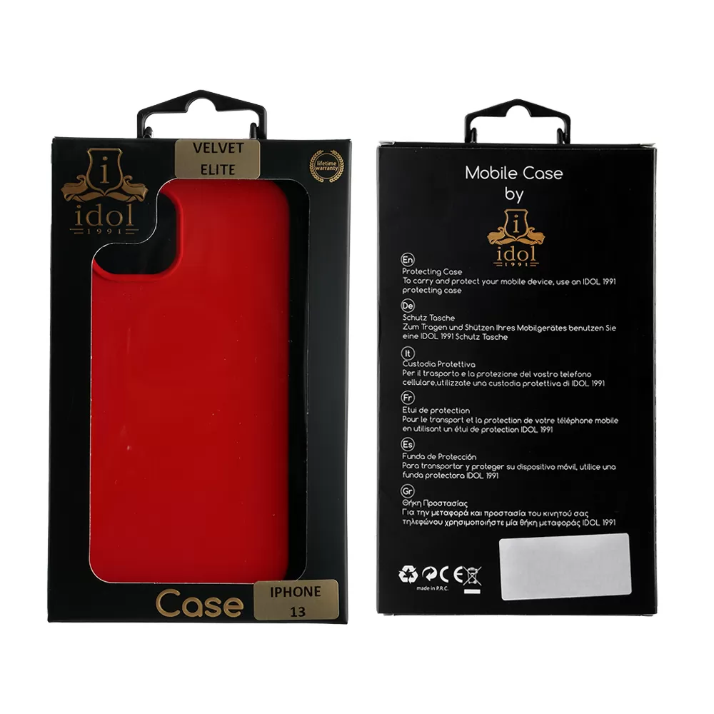 IDOL 1991 VELVET ELITE TPU ΘΗΚΗ IPHONE 13 6.1in  4 SIDE CAMERA GUARD RED - Image 2