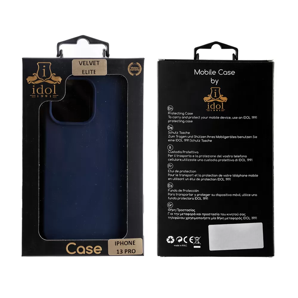 IDOL 1991 VELVET ELITE TPU ΘΗΚΗ IPHONE 13 PRO 6.1in  4 SIDE CAMERA GUARD BLUE - Image 2