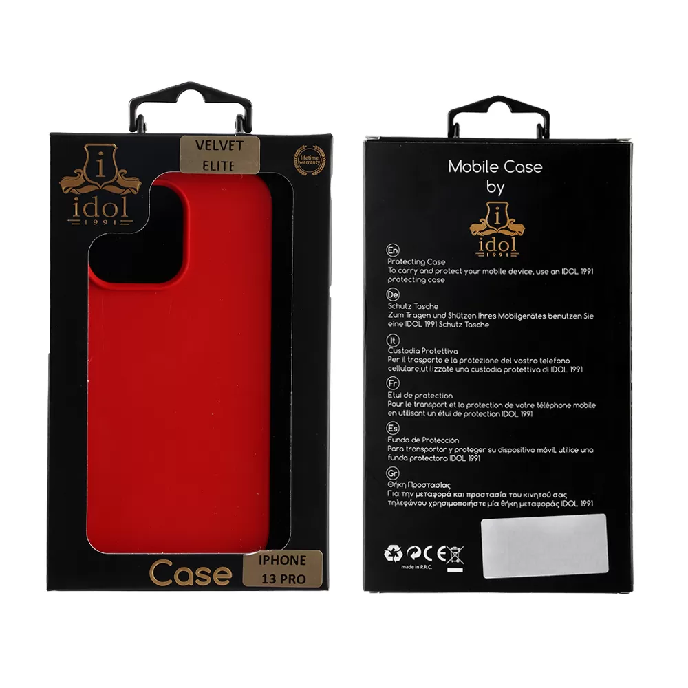 IDOL 1991 VELVET ELITE TPU ΘΗΚΗ IPHONE 13 PRO 6.1in  4 SIDE CAMERA GUARD RED - Image 2