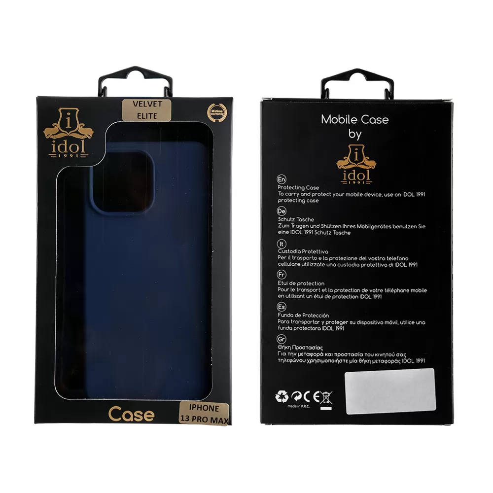 IDOL 1991 VELVET ELITE TPU ΘΗΚΗ IPHONE 13 PRO MAX 6.7in  4 SIDE CAMERA GUARD BLUE - Image 2