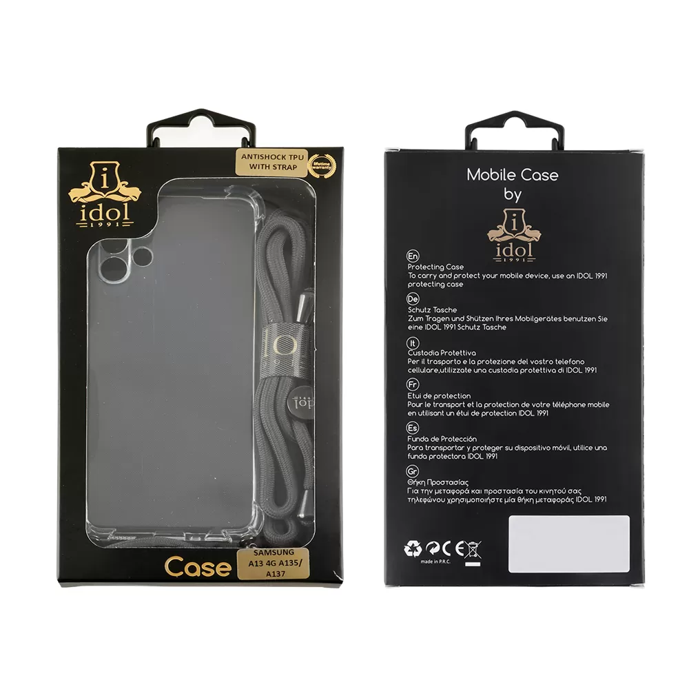 IDOL 1991 ANTISHOCK AIR TPU ΘΗΚΗ SAMSUNG A13 4G A135/A137 6.6in WITH STRAP FULL CAMERA PROTECTION ΔΙΑΦΑΝΗ - Image 2