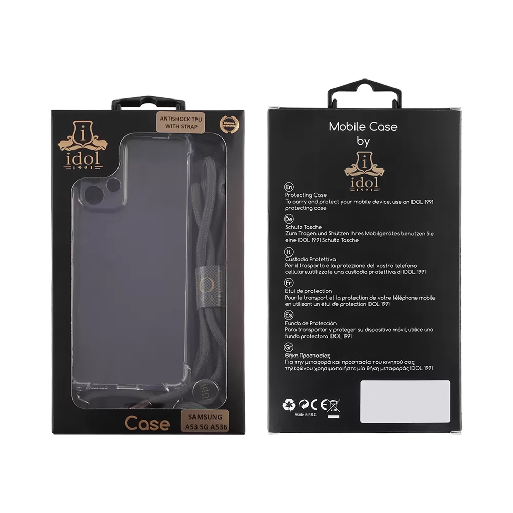 IDOL 1991 ANTISHOCK AIR TPU ΘΗΚΗ SAMSUNG A53 5G A536 6.5in WITH STRAP FULL CAMERA PROTECTION ΔΙΑΦΑΝΗ - Image 2