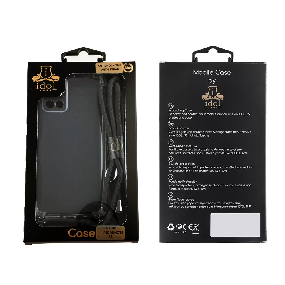 IDOL 1991 ANTISHOCK AIR TPU ΘΗΚΗ XIAOMI REDMI NOTE 11/REDMI NOTE 11S 6.43in WITH STRAP FULL CAMERA PROTECTION ΔΙΑΦΑΝΗ - Image 2