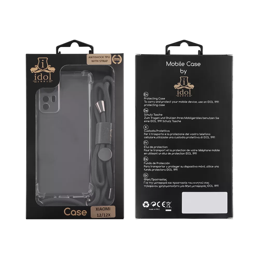 IDOL 1991 ANTISHOCK AIR TPU ΘΗΚΗ XIAOMI 12/12X 6.28in  WITH STRAP FULL CAMERA PROTECTION ΔΙΑΦΑΝΗ - Image 2