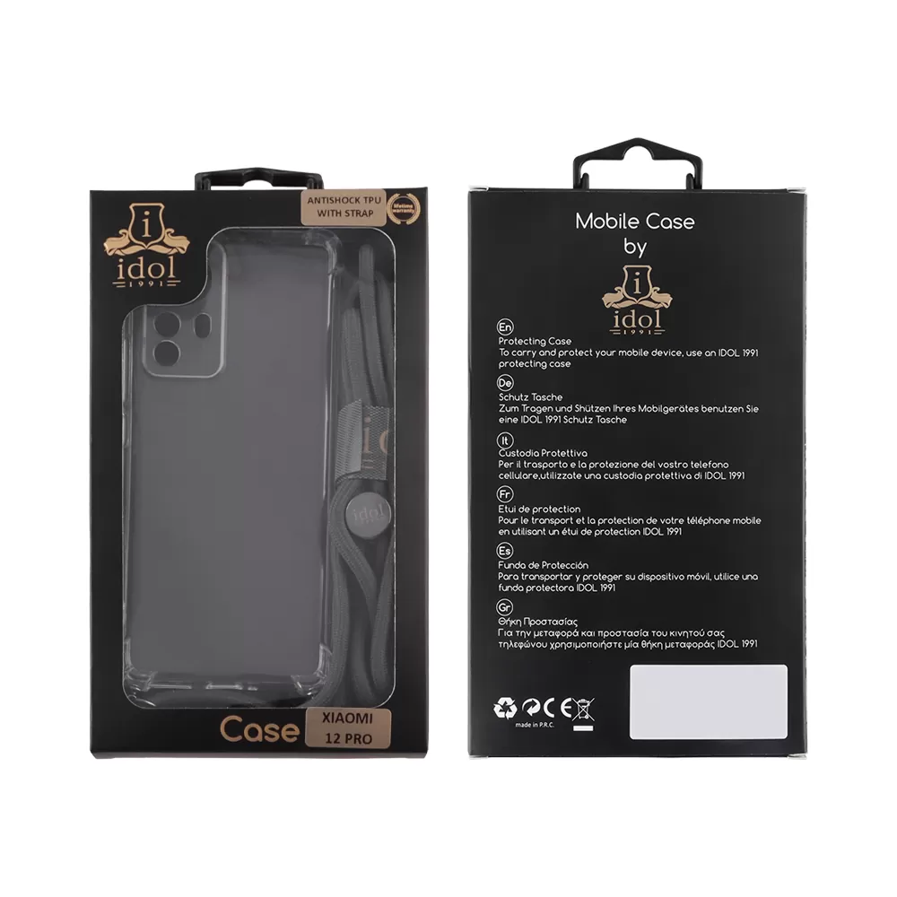 IDOL 1991 ANTISHOCK AIR TPU ΘΗΚΗ XIAOMI 12 PRO 6.73in WITH STRAP FULL CAMERA PROTECTION ΔΙΑΦΑΝΗ - Image 2