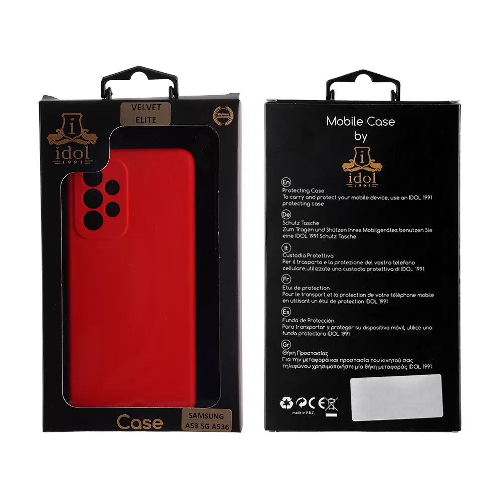IDOL 1991 VELVET ELITE TPU ΘΗΚΗ SAMSUNG A33 5G A336 6.4in  4 SIDE FULL CAMERA PROTECTION RED - Image 3