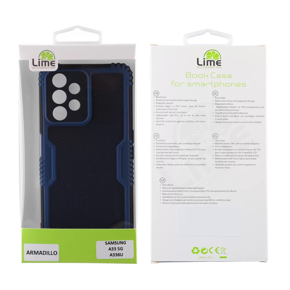 LIME ARMADILLO ΘΗΚΗ SAMSUNG A33 5G A336U 6.4in  FULL CAMERA PROTECTION BLUE - Image 2