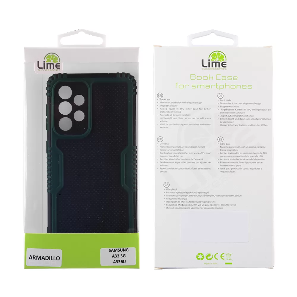 LIME ARMADILLO ΘΗΚΗ SAMSUNG A33 5G A336U 6.4in  FULL CAMERA PROTECTION GREEN - Image 2