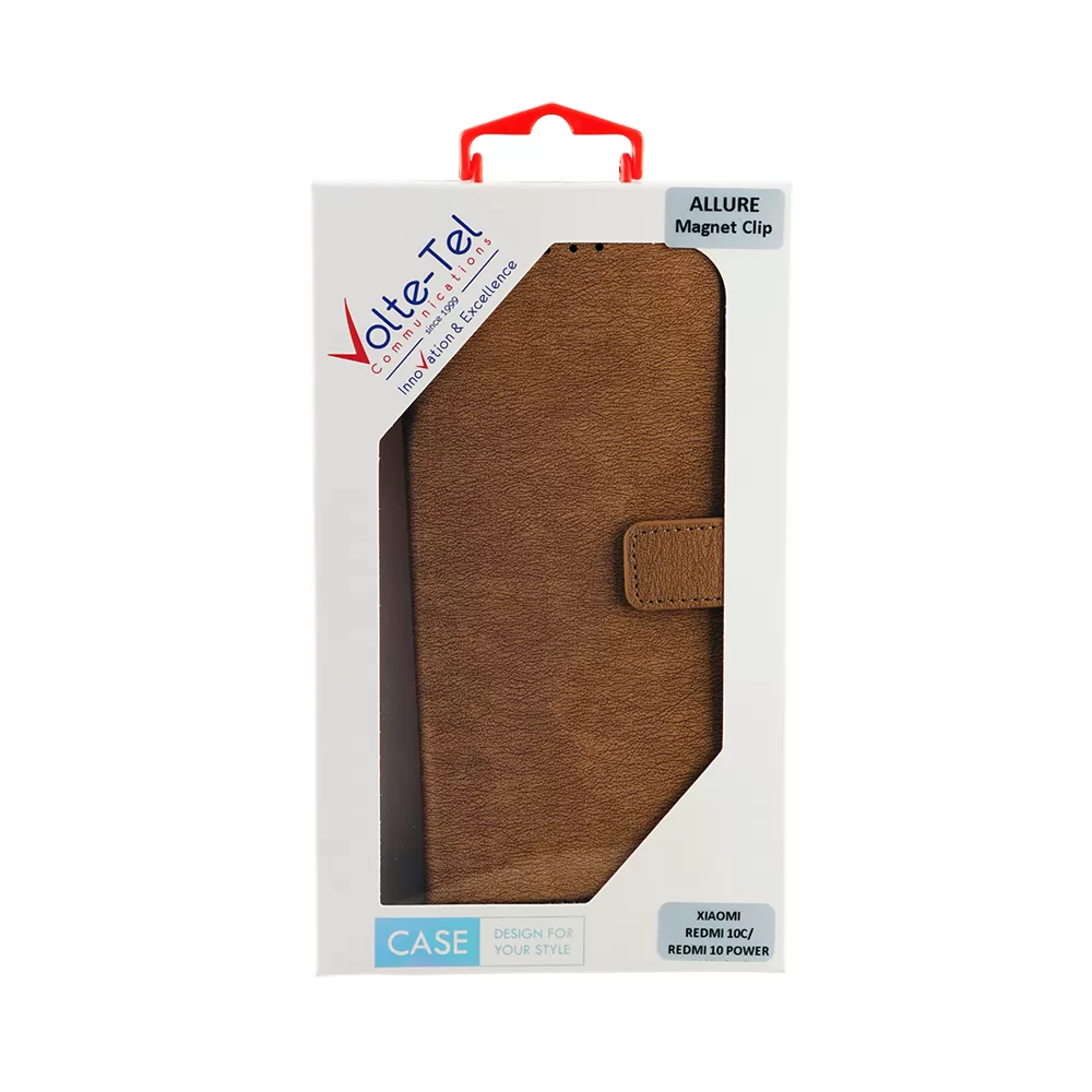 VOLTE-TEL ALLURE ΘΗΚΗ XIAOMI REDMI 10C/REDMI 10 POWER 6.71in  MAGNET BOOK STAND CLIP GOLD - Image 2