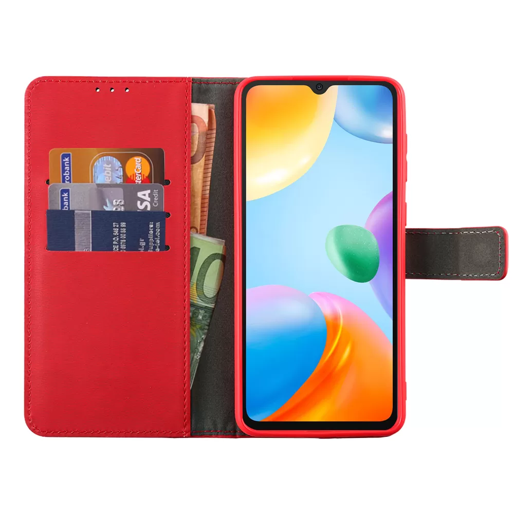 VOLTE-TEL ALLURE ΘΗΚΗ XIAOMI REDMI 10C/REDMI 10 POWER 6.71in  MAGNET BOOK STAND CLIP RED - Image 5