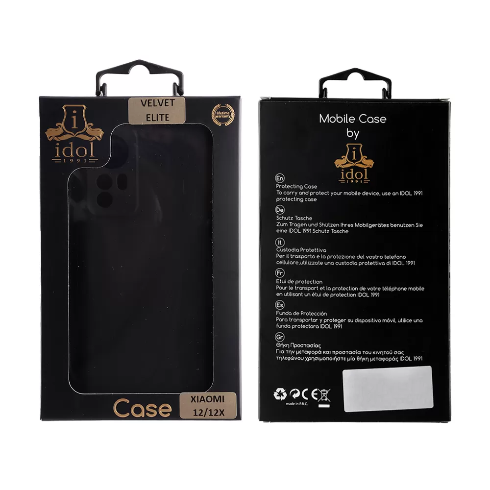 IDOL 1991 VELVET ELITE TPU ΘΗΚΗ XIAOMI 12/12X 6.28in  4 SIDE FULL CAMERA PROTECTION BLACK - Image 2