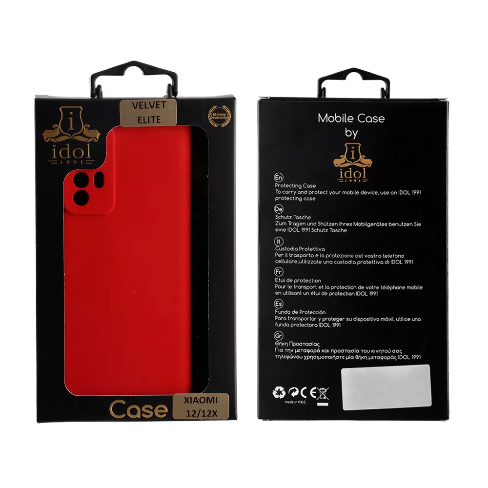 IDOL 1991 VELVET ELITE TPU ΘΗΚΗ XIAOMI 12/12X 6.28in  4 SIDE FULL CAMERA PROTECTION RED - Image 3