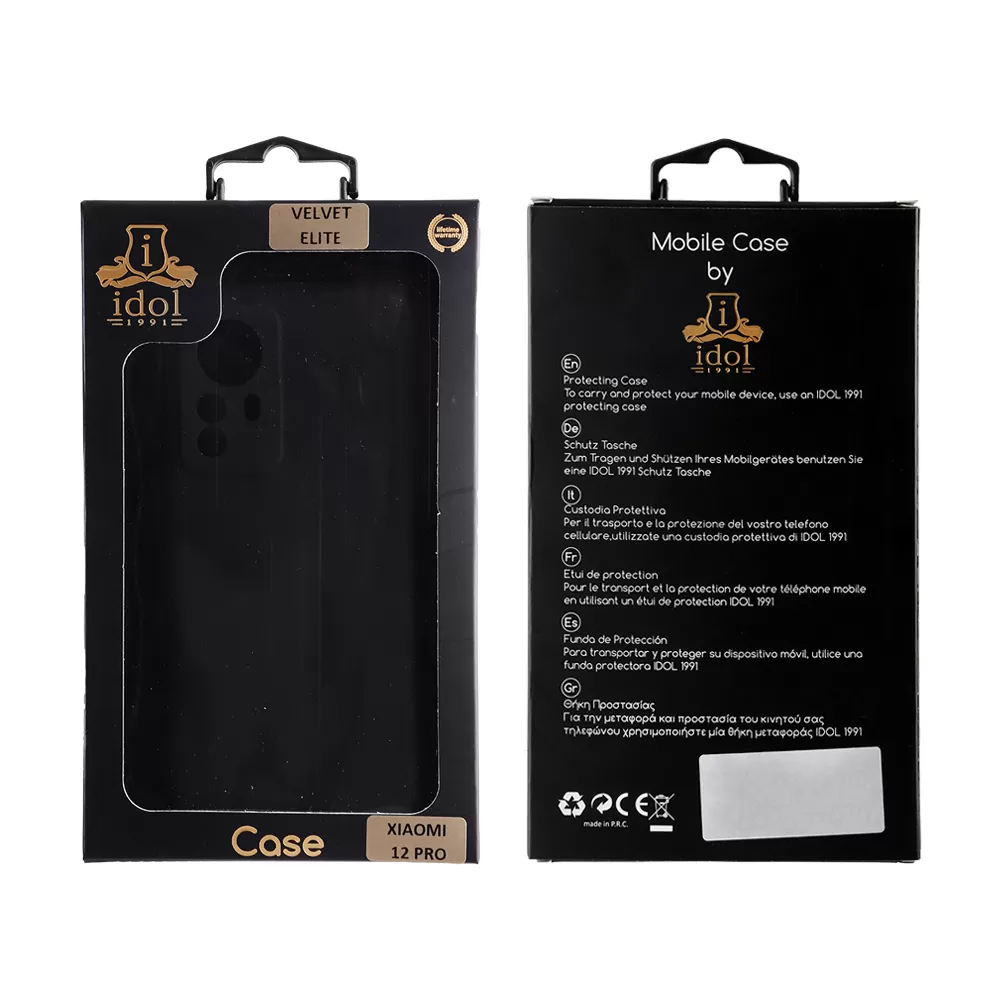 IDOL 1991 VELVET ELITE TPU ΘΗΚΗ XIAOMI 12 PRO 6.73in  4 SIDE FULL CAMERA PROTECTION BLACK - Image 3