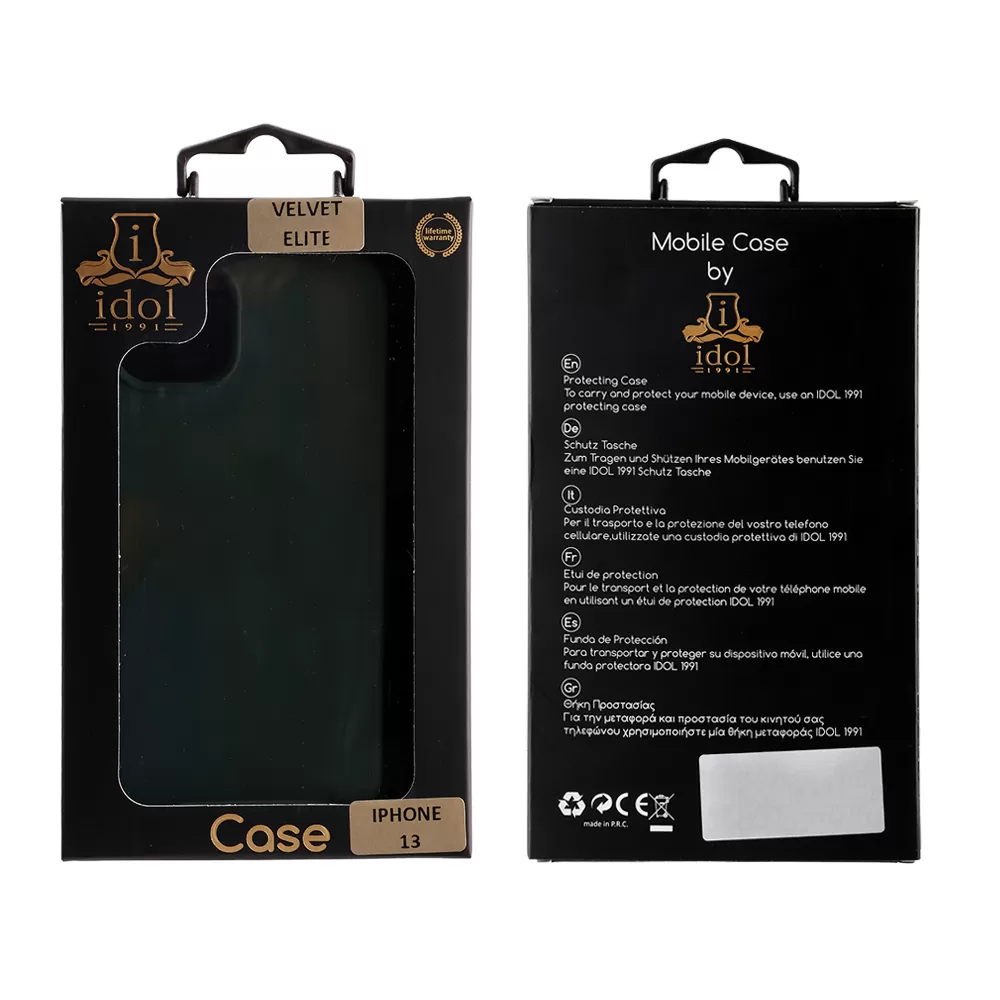 IDOL 1991 VELVET ELITE TPU ΘΗΚΗ IPHONE 13 6.1in  4 SIDE CAMERA GUARD DARK GREEN - Image 2