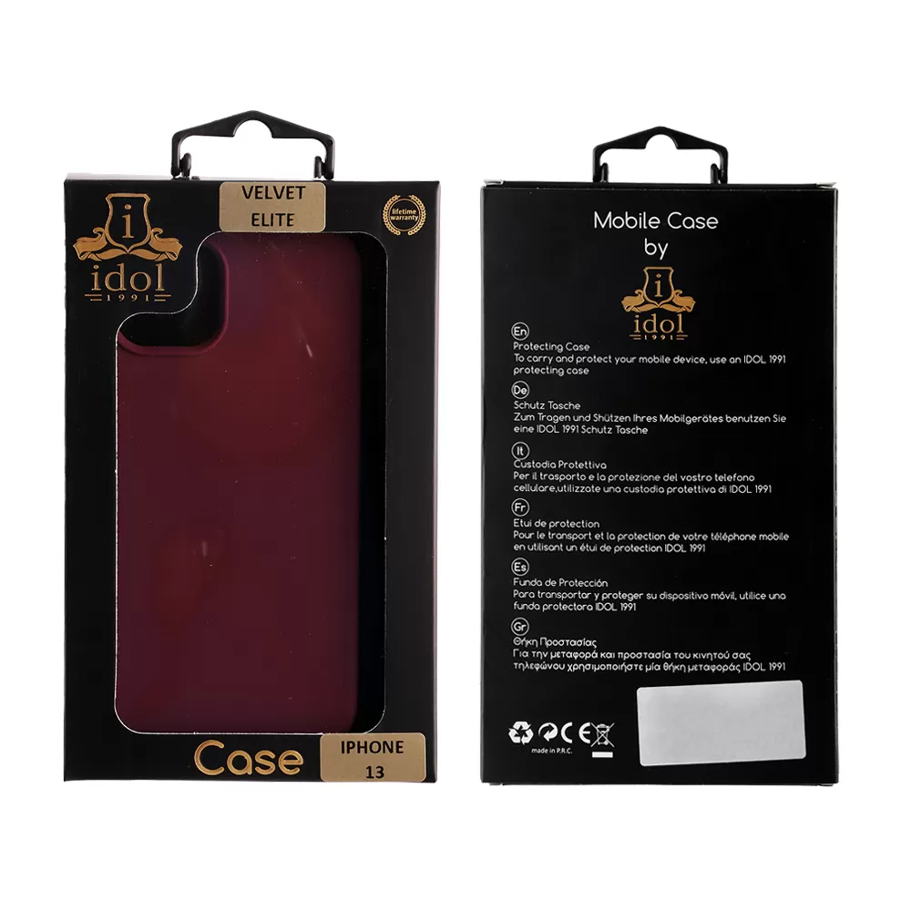 IDOL 1991 VELVET ELITE TPU ΘΗΚΗ IPHONE 13 6.1in  4 SIDE CAMERA GUARD BURGUNDY - Image 2