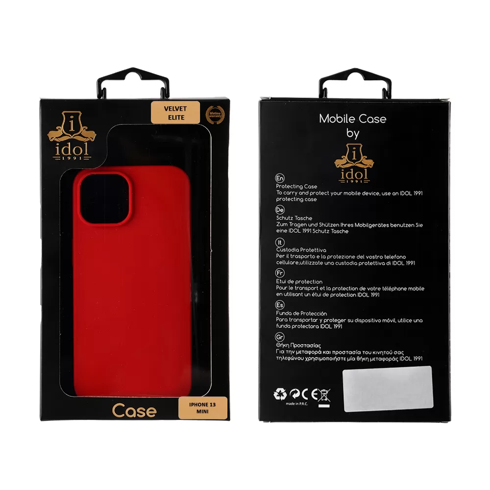 IDOL 1991 VELVET ELITE TPU ΘΗΚΗ IPHONE 13 MINI 5.4in  4 SIDE CAMERA GUARD RED - Image 2