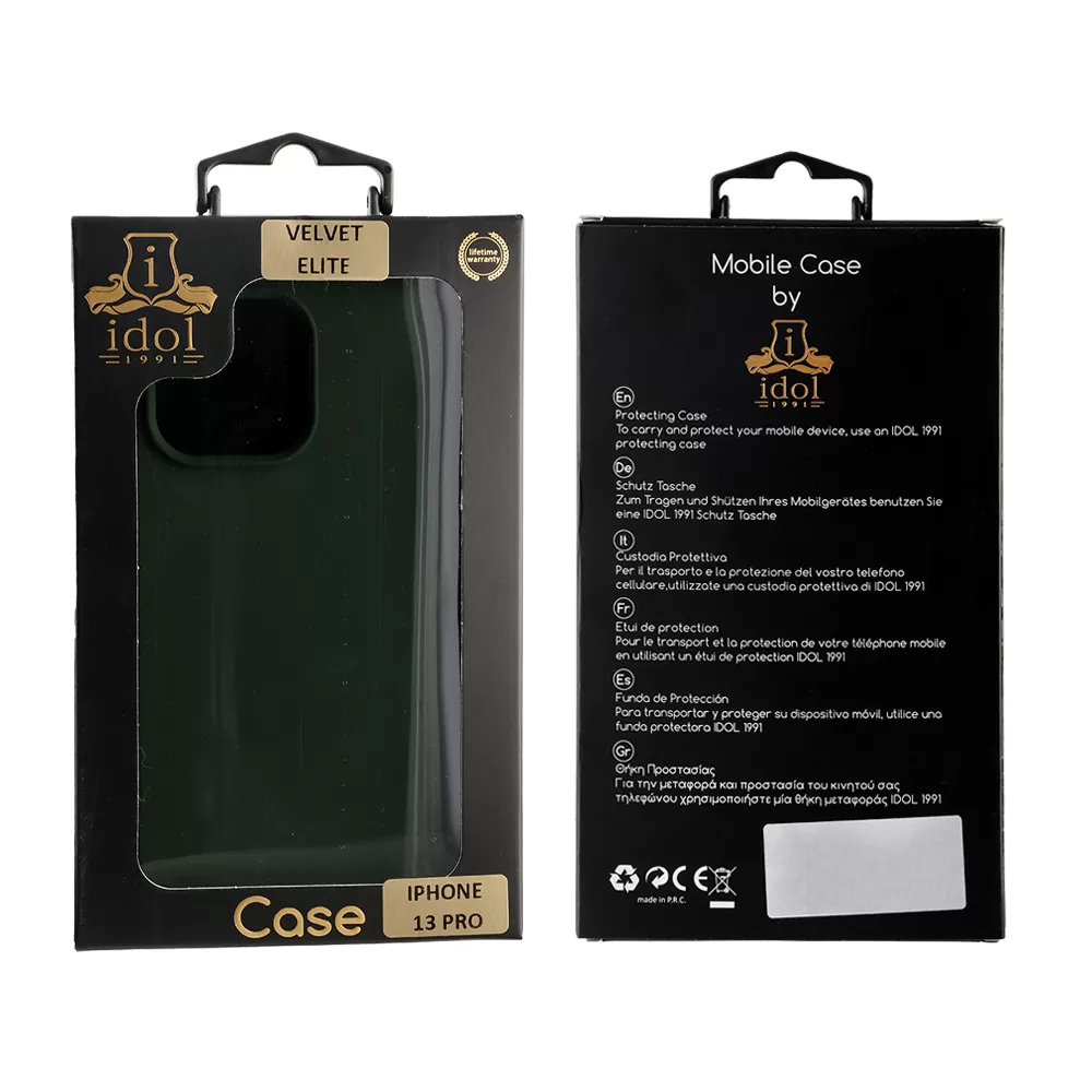 IDOL 1991 VELVET ELITE TPU ΘΗΚΗ IPHONE 13 PRO 6.1in  4 SIDE CAMERA GUARD DARK GREEN - Image 2