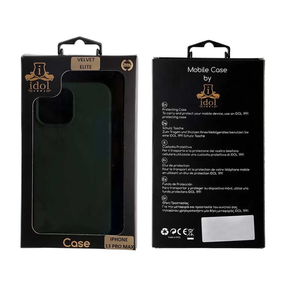 IDOL 1991 VELVET ELITE TPU ΘΗΚΗ IPHONE 13 PRO MAX 6.7in  4 SIDE CAMERA GUARD DARK GREEN - Image 2