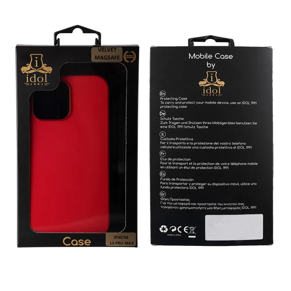 IDOL 1991 VELVET MAGSAFE TPU ΘΗΚΗ IPHONE 13 PRO MAX 6.7in CAMERA GUARD RED - Image 2