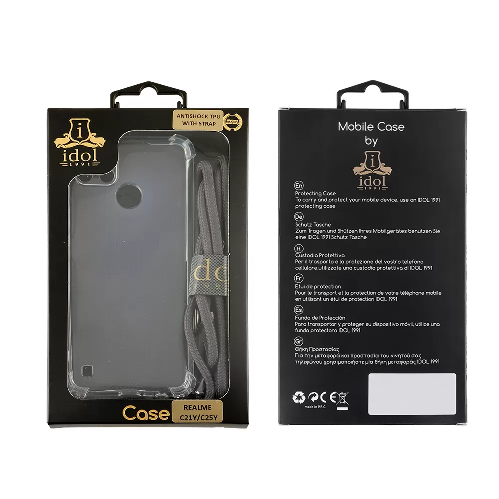 IDOL 1991 ANTISHOCK AIR TPU ΘΗΚΗ XIAOMI REDMI 9A/REDMI 9AT 6.53in WITH STRAP FULL CAMERA PROTECTION ΔΙΑΦΑΝΗ - Image 2