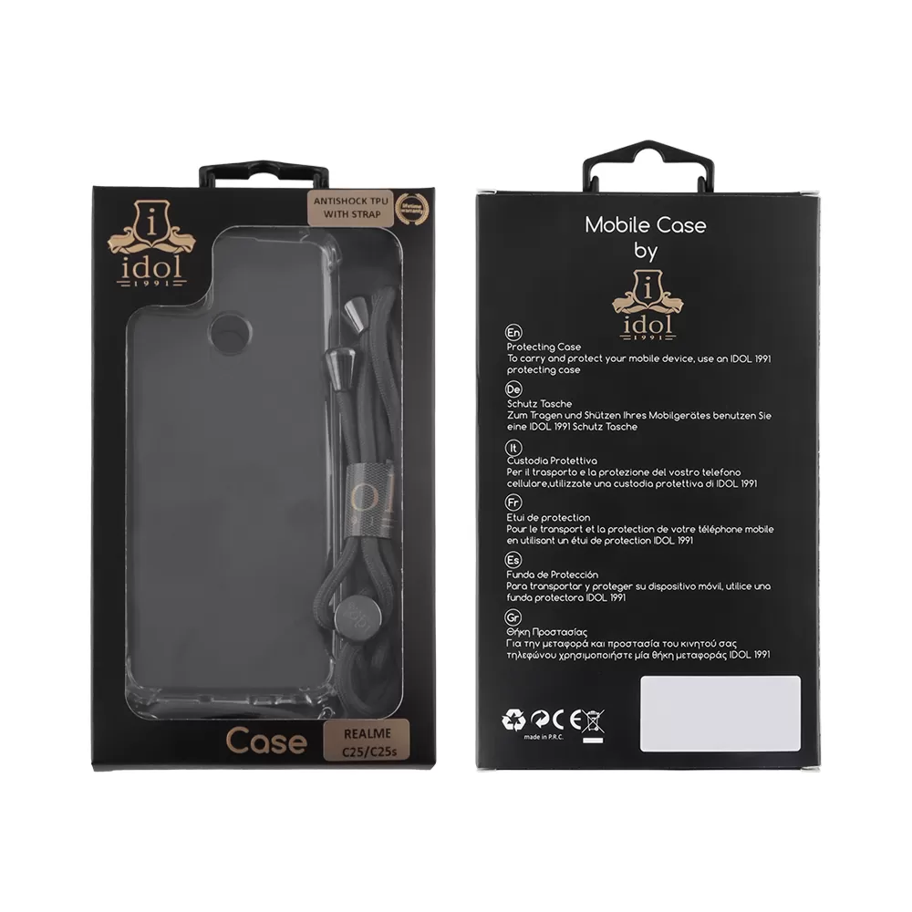 IDOL 1991 ANTISHOCK AIR TPU ΘΗΚΗ REALME C25/C25s 6.5in WITH STRAP FULL CAMERA PROTECTION ΔΙΑΦΑΝΗ - Image 2