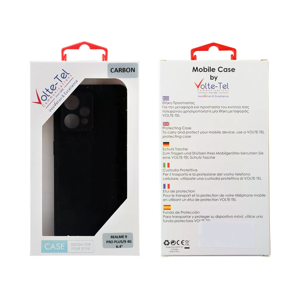 VOLTE-TEL CARBON ΘΗΚΗ REALME 9 PRO PLUS/9 4G 6.4in  CAMERA PROTECTIVE BLACK - Image 2