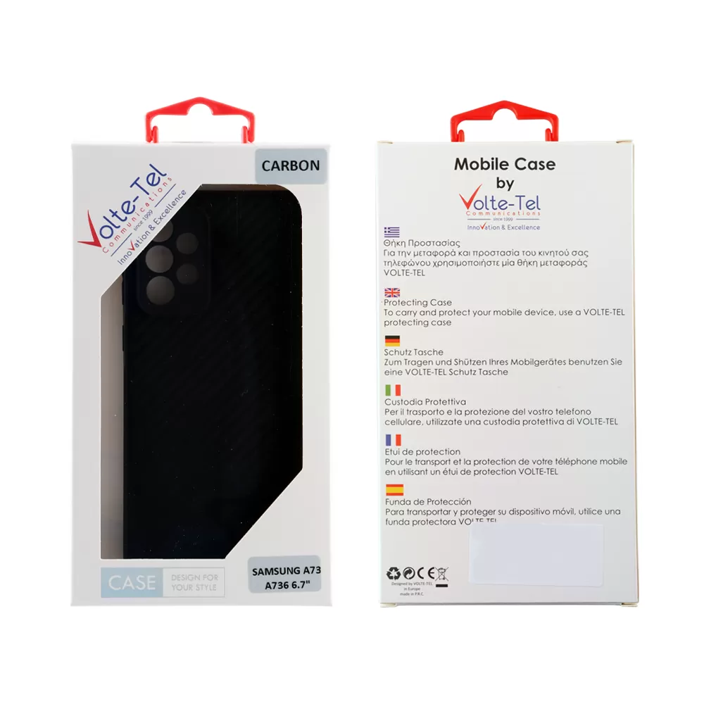 VOLTE-TEL CARBON ΘΗΚΗ SAMSUNG A73 A736 6.7in  CAMERA PROTECTIVE BLACK - Image 2