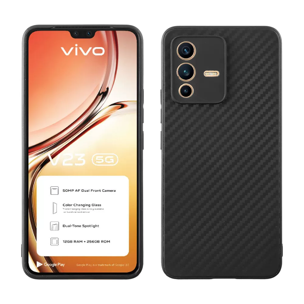 VOLTE-TEL CARBON ΘΗΚΗ VIVO V23 5G 6.44in  CAMERA PROTECTIVE BLACK - Image 4