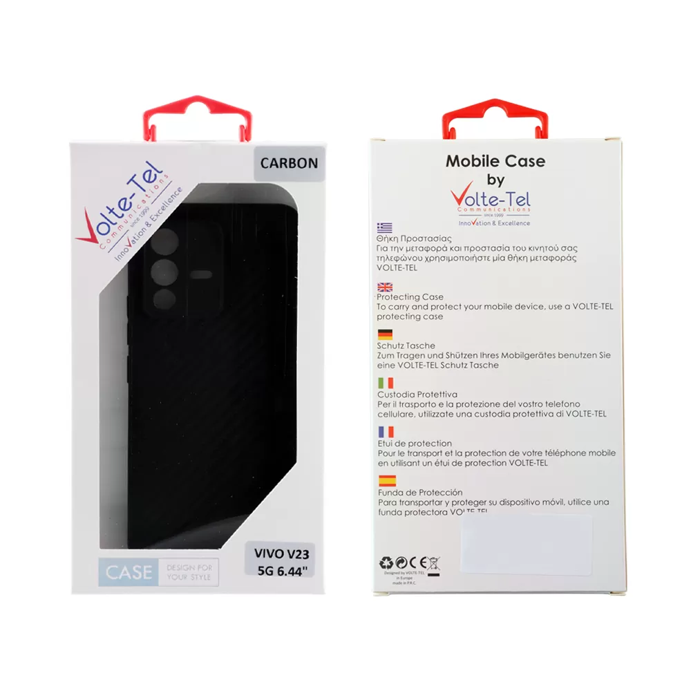 VOLTE-TEL CARBON ΘΗΚΗ VIVO V23 5G 6.44in  CAMERA PROTECTIVE BLACK - Image 2